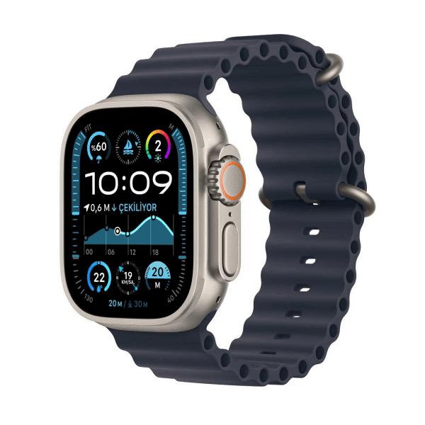 Apple Ժամացույցներ Apple Watch Ultra 2 Natural Titanium with Ocean band Navy